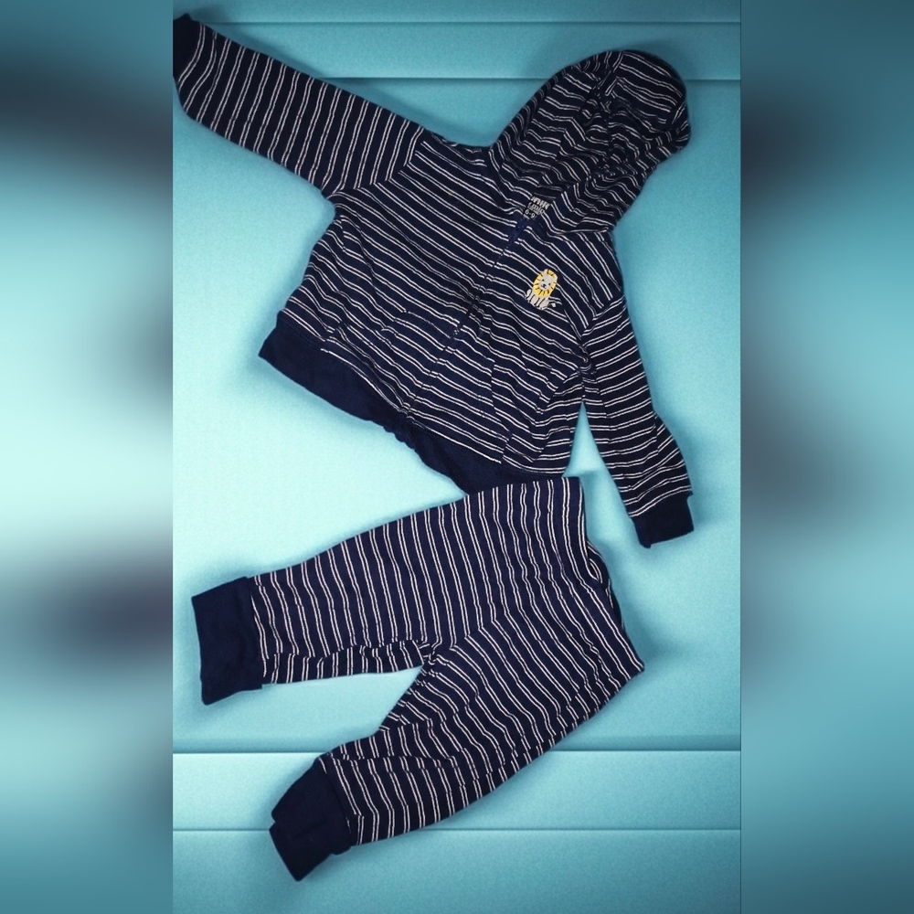 Carter's Navy and White Striped Kids Matching Set